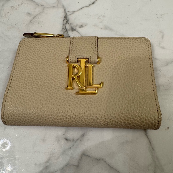 Ralph Lauren Cream and Gold Wallet - Picture 2 of 11